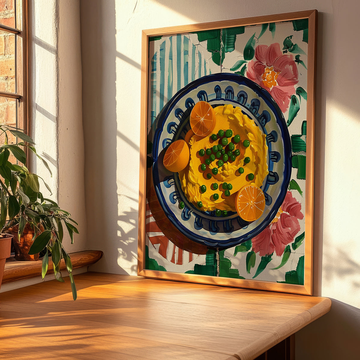 Fava – Oil Painting, Greek Food Illustration, clean layout with no caption