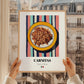Carnitas – on Striped Tablecloth, Mexican Food Illustration, styled in a charming Paris street view