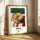 Żurek – on Striped Tablecloth, Polish Food Illustration