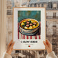Caldo Verde – on Striped Tablecloth, Portuguese Food Painting, styled in a charming Paris street view