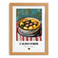 Caldo Verde – on Striped Tablecloth, Portuguese Food Painting, set in oak frame