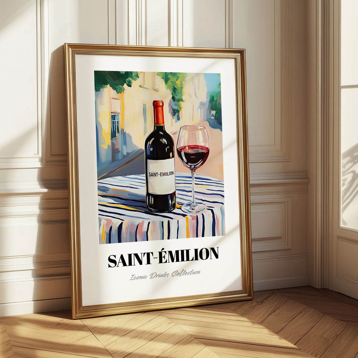 Saint-émilion – French Urban Café Scene, French Wine Wall Decor