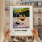 Tawny Port – Portuguese Hilltop Café Scene, Portuguese Dessert Wine Wall Decor, styled in a charming Paris street view