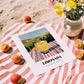 Limonada – Portuguese Hillside Café View, Portuguese Lemonade Painting, unframed on coastal sand