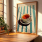 Baijiu – on Striped Tablecloth, Chinese Beverage Poster, clean layout with no caption