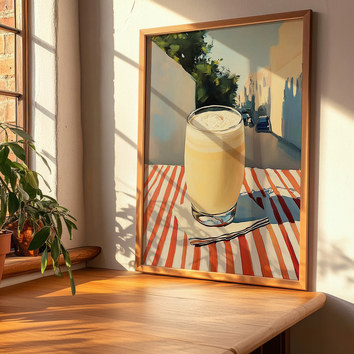 Lassi – Pakistani Street Café Scene, Pakistani Tea Illustration, clean layout with no caption