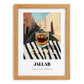 Jallab – Syrian Street Café Scene, Syrian Beverage Wall Decor, set in oak frame