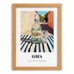 Loza – Montenegrin Outdoor Café Scene, Montenegrin Spirit Art, set in oak frame