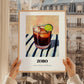 Zobo – on Striped Tablecloth, Nigerian Spirit Wall Decor, styled in a charming Paris street view