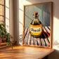 Olive Oil – on Striped Tablecloth, Pantry Poster, clean layout with no caption