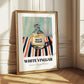 White Vinegar – on Striped Tablecloth, Larder Wall Decor