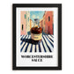 Worcestershire Sauce – Italian Urban Café Scene, Kitchen Storage Painting, in sleek black frame