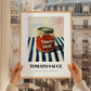 Tomato Sauce – on Striped Tablecloth, Grocery Still Life, styled in a charming Paris street view