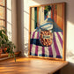 Beans – Italian Café on the Corner, Food Shelf Wall Illustration, clean layout with no caption
