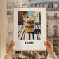 Farro – Italian Café on the Corner, Grocery Illustration, styled in a charming Paris street view