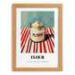 Flour – on Striped Tablecloth, Dough Poster, set in oak frame