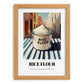 Rice Flour – Italian Outdoor Café Scene, Dough Poster, set in oak frame