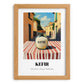 Kefir – Italian Urban Café Scene, Dairy Wall Decor, set in oak frame