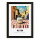 Kefir – Italian Urban Café Scene, Dairy Wall Decor, in sleek black frame