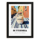 Buttermilk – Italian Street Café Scene, Dairy Still Life, in sleek black frame