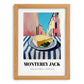 Monterey Jack – Italian Street Café Scene, Cheese Wall Decor, set in oak frame