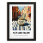 Sesame Seeds – Italian Café on the Corner, Nuts Wall Art, in sleek black frame