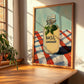 Basil Lemonade – on Striped Tablecloth, Lemonade Illustration, clean layout with no caption