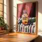 Lavender Lemonade – on Striped Tablecloth, Lemonade Print, clean layout with no caption