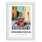 Strawberry Lemonade – Italian Street Café Scene, Lemonade Poster, placed in minimal white frame