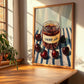Cherry Jam – on Striped Tablecloth, Jam Art, clean layout with no caption