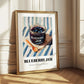 Blueberry Jam – on Striped Tablecloth, Jam Wall Decor