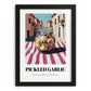 Pickled Garlic – Italian Urban Café Scene, Canned Vegetables Wall Decor, in sleek black frame