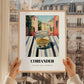 Coriander – Italian Urban Café Scene, Spices Wall Print, styled in a charming Paris street view