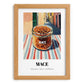 Mace – Italian Outdoor Café Scene, Spices Illustration, set in oak frame