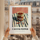 Cayenne Pepper – on Striped Tablecloth, Spices Still Life, styled in a charming Paris street view