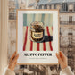 Aleppo Pepper – on Striped Tablecloth, Spices Painting, styled in a charming Paris street view