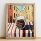 Aleppo Pepper – Italian Café on the Corner, Spices Still Life, no-text version framed in wood