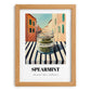Spearmint – Italian Urban Café Scene, Spices Poster, set in oak frame