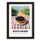 Boysenberry – Green Valley Landscape, Berries Poster, in sleek black frame