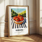 Tomato – Valley Café Scene, Vegetable Poster