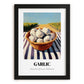 Garlic – Green Valley Landscape, Vegetable Poster, in sleek black frame