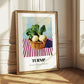 Turnip – on Striped Tablecloth, Vegetable Still Life