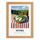 Fennel – Valley Café Scene, Vegetable Painting, set in oak frame