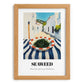 Seaweed – White village Urban Café Scene, Fresh Herbs Still Life, set in oak frame