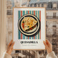 Quesadilla – on Striped Tablecloth, Mexican Cheese Wall Painting, styled in a charming Paris street view