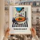 Tomato Soup – White village Outdoor Café Scene, American Food Still Life, styled in a charming Paris street view