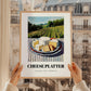 Cheese Platter – Hillside Café View, French Cheese Wall Decor, styled in a charming Paris street view