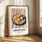 Cheese Puffs – on Striped Tablecloth, American Cheese Painting 