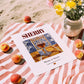 Sherry – Spanish Dessert Wine, Vinoteca Illustration, unframed on coastal sand