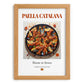 Paella Catalana – Spanish Rice Dish, Farmhouse Kitchen Art, set in oak frame